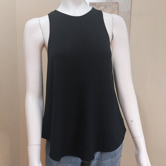 Aritzia Wilfred Free Black Burnette Trapeze Knit Tank Top - Picture 1 of 8